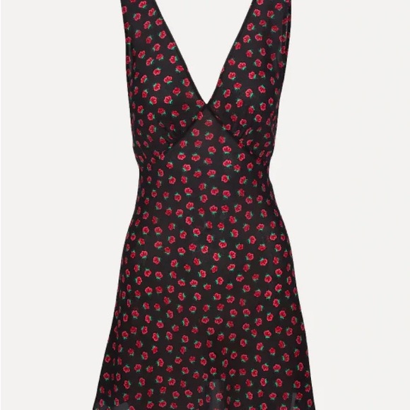 Realisation Par Dresses & Skirts - Réalisation Par The Isabelli Dress in Rosalita Silk Floral Rose Print Dress XL